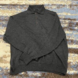 Hart Schaffner Marx collared sweater baby alpaca and merino wool size large